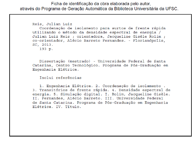 FDSF para as sobretensões transitórias aplicadas nas três fases do