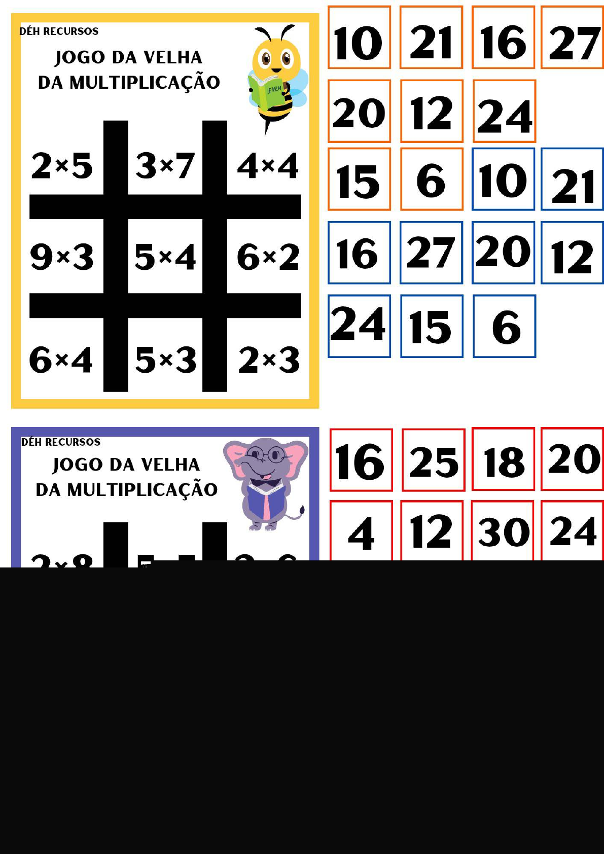 Jogo da velha multiplicação –