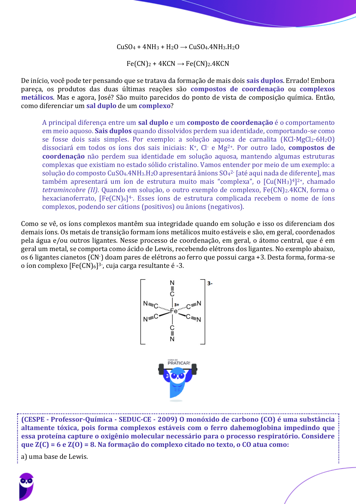 Grátis: Aula composto de coordenação - Material Claro e Objetivo em PDF  para Estudo Rápido, image size:1190x1684