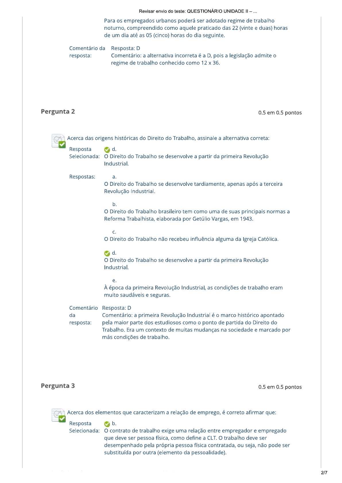 Direito Nas Organizações - Questionario 2 - Direito Nas Organizações