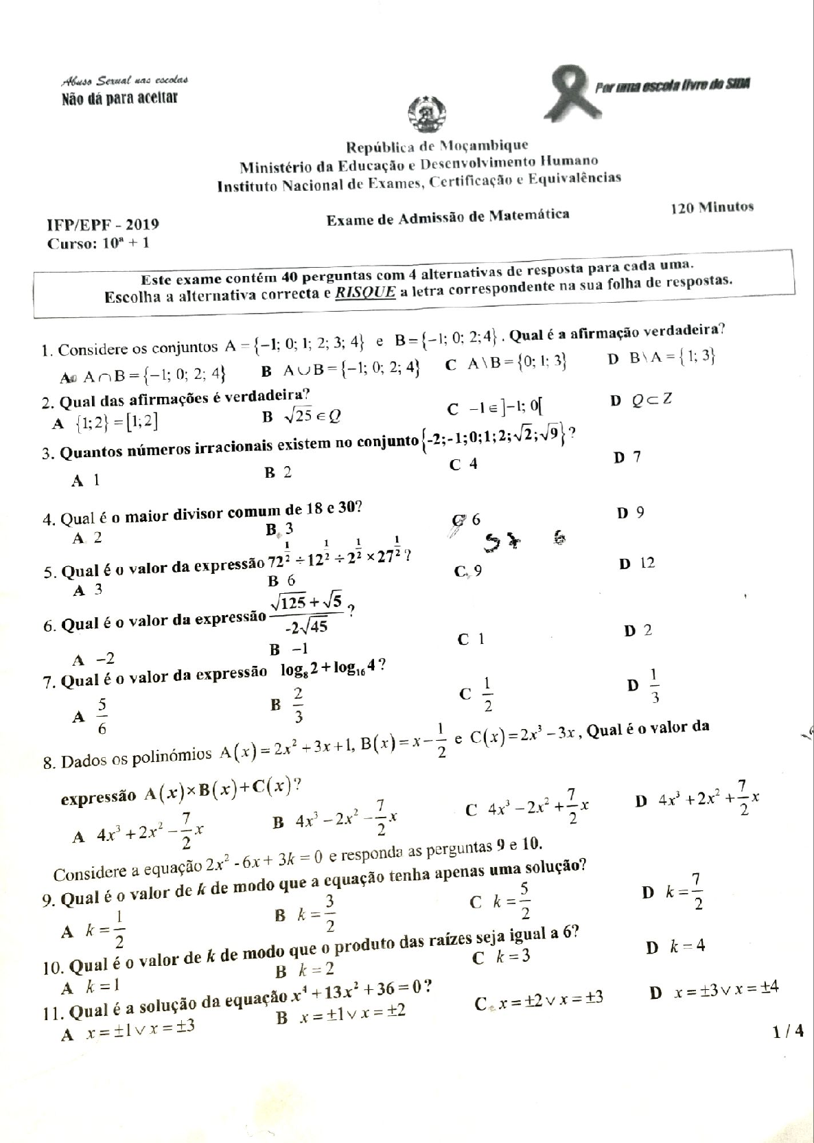 2019 Matemática Cálculo Ii