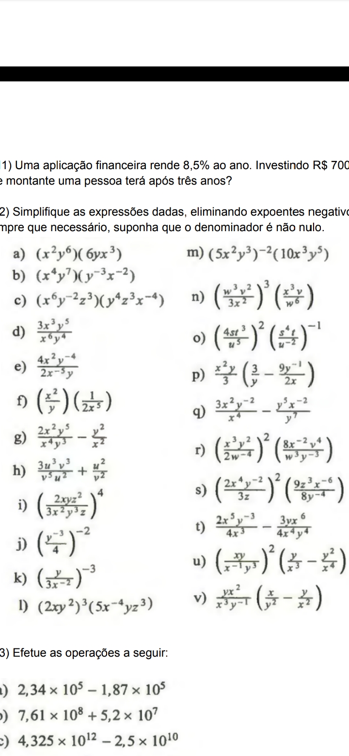 alguem pode me ajudar a simplificar essas expressões? : r/estudosBR