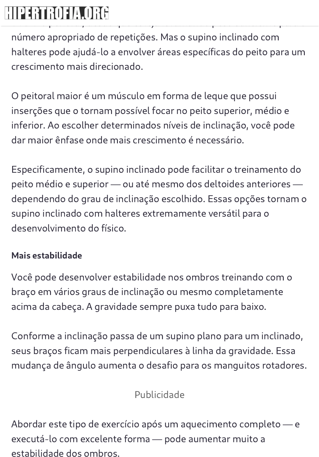 Tudo sobre Educação Física: 26° SUPINO INCLINADO COM HALTER ( PEITO  SUPERIOR )