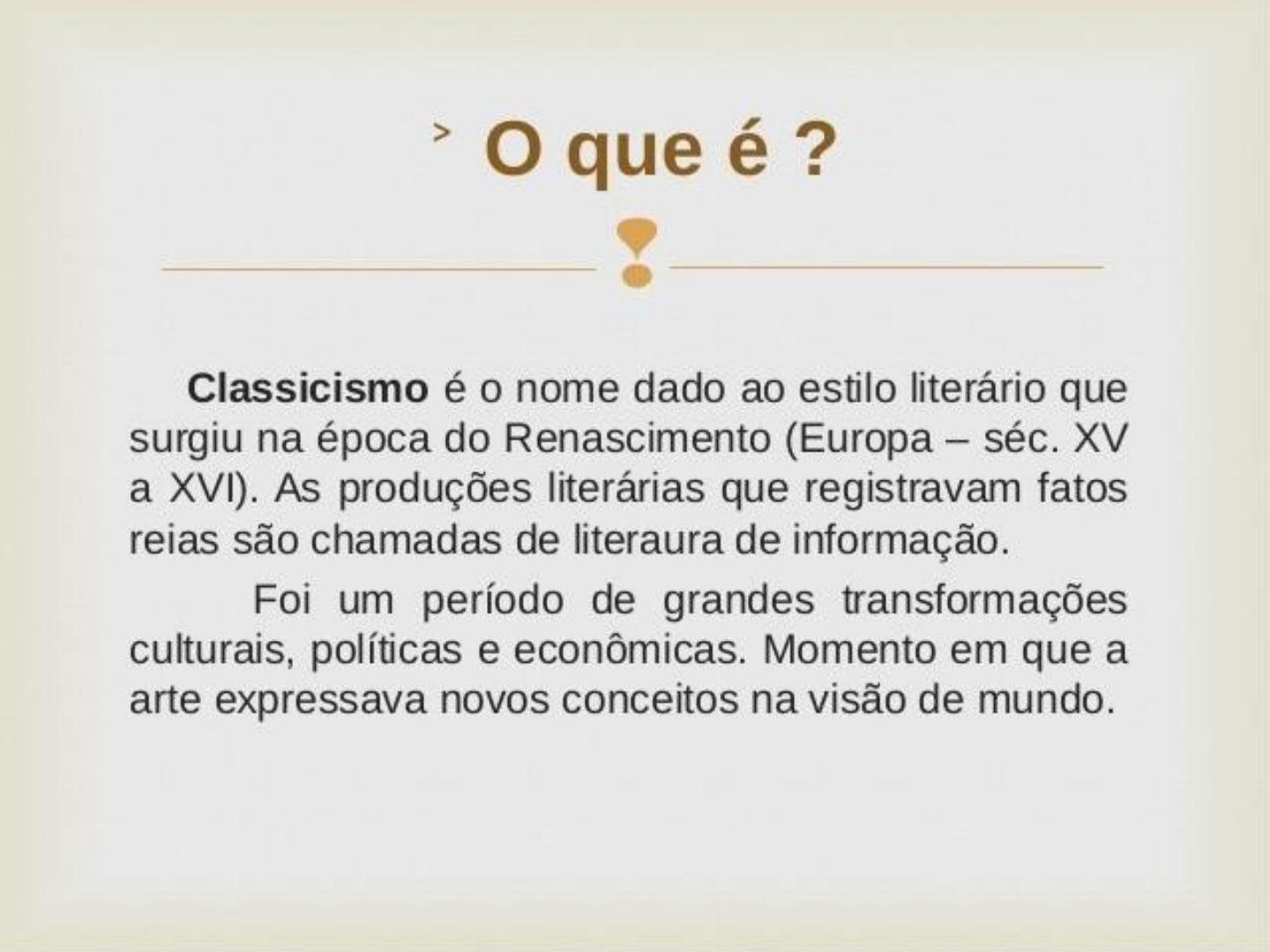 Classicismo Em Portugal- Atividades - Português