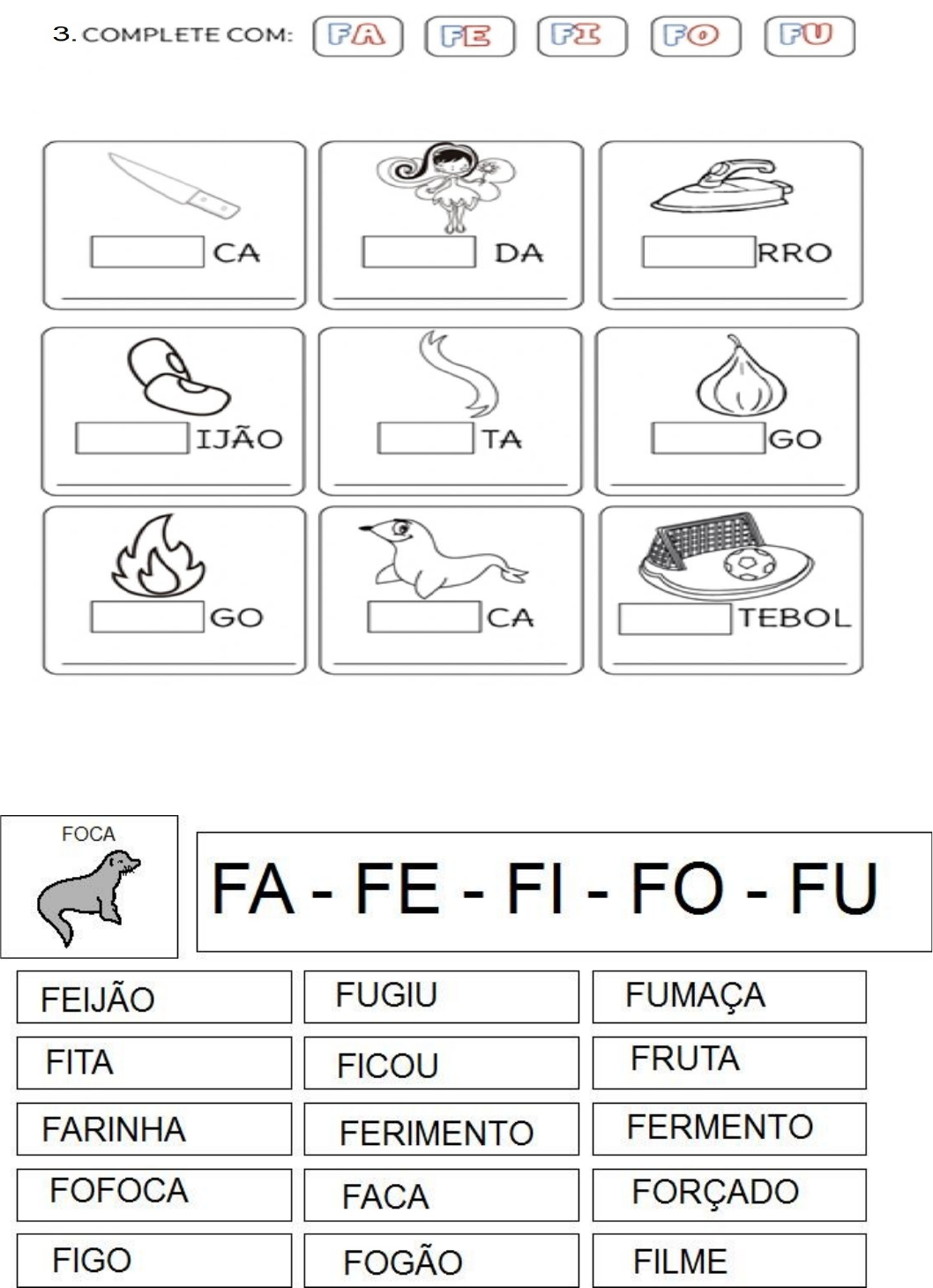 Elogio Com A Letra F Revoeduca