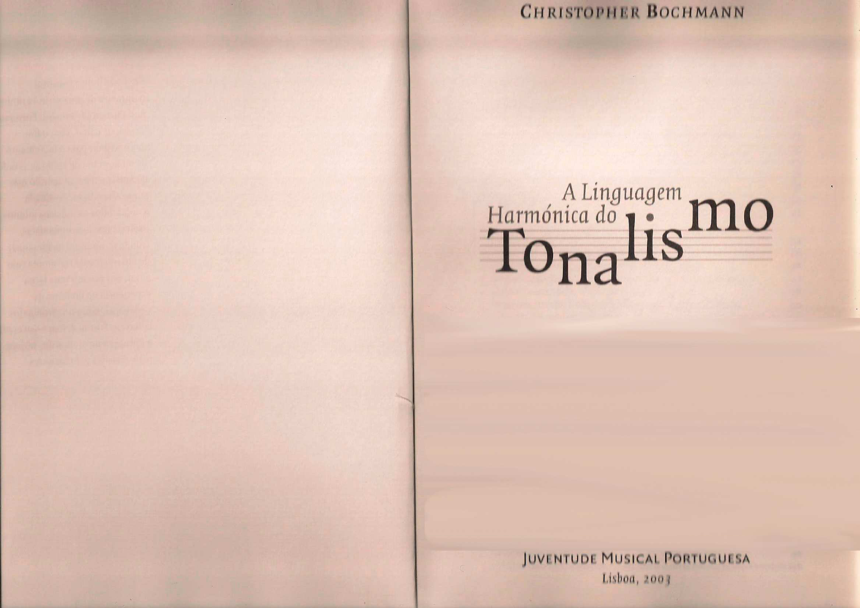 Tonalismo Christopher Bochmann Harmonia I