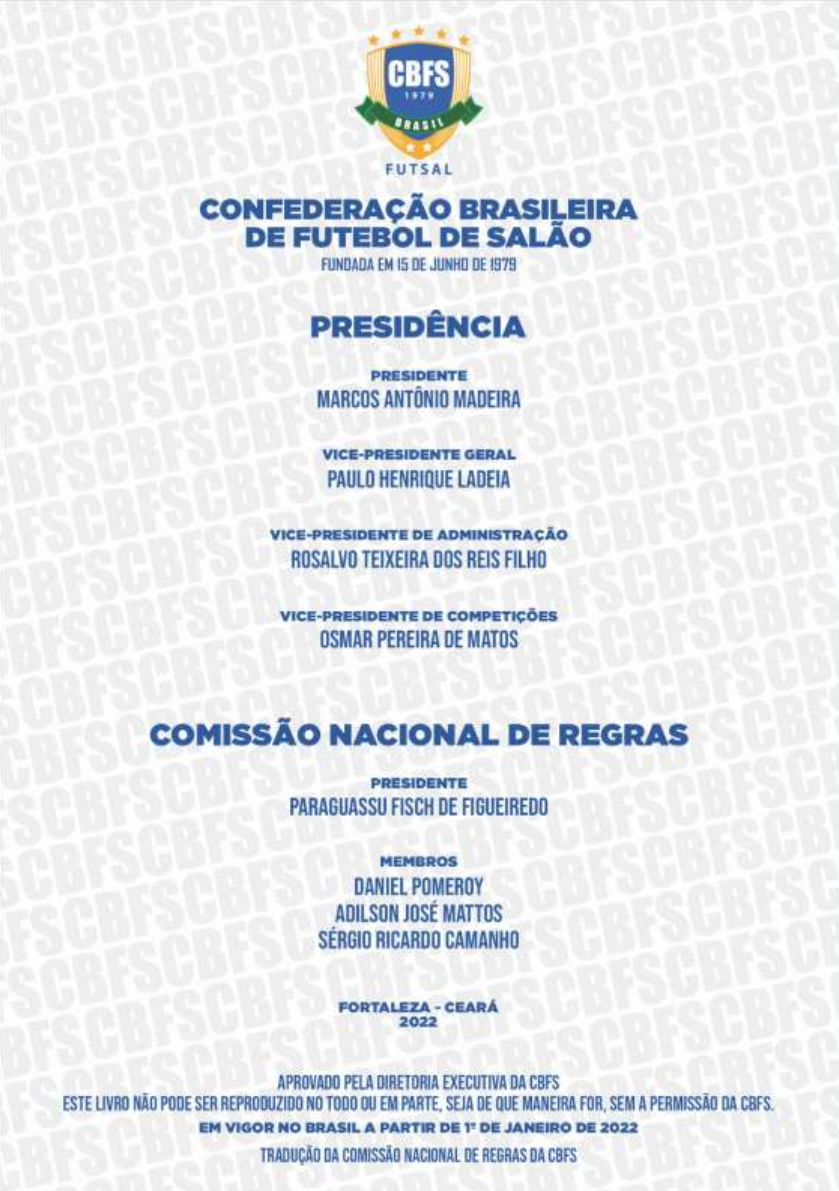 Regras Do Jogo de Futsal 2022 FIFA, PDF, Futebol