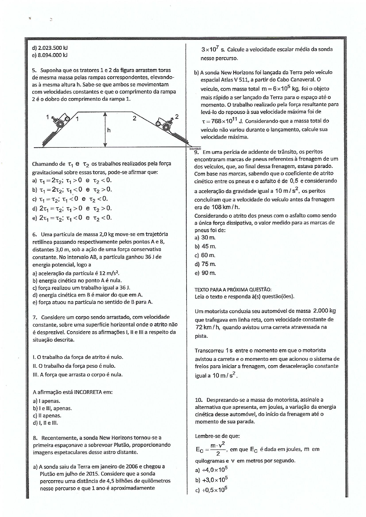 Lista De Exercícios De Física Teórica E Experimental 1 30 Física Teórica E Experimental I 2416