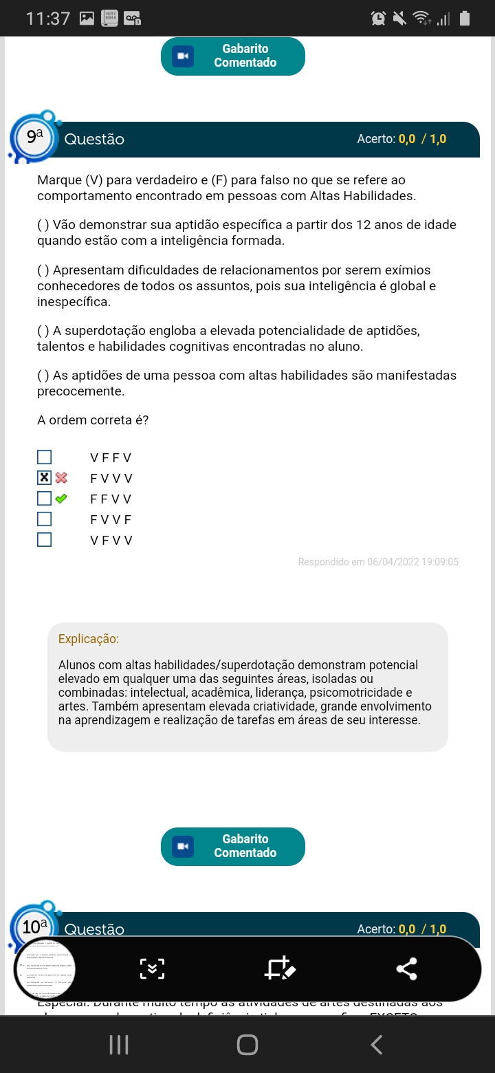 Simulado Educação Especial - Pedagogia