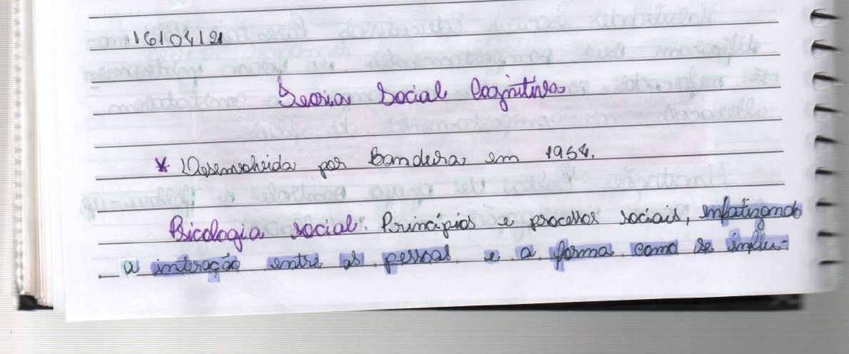 Teoria Social Cognitiva Psicologia
