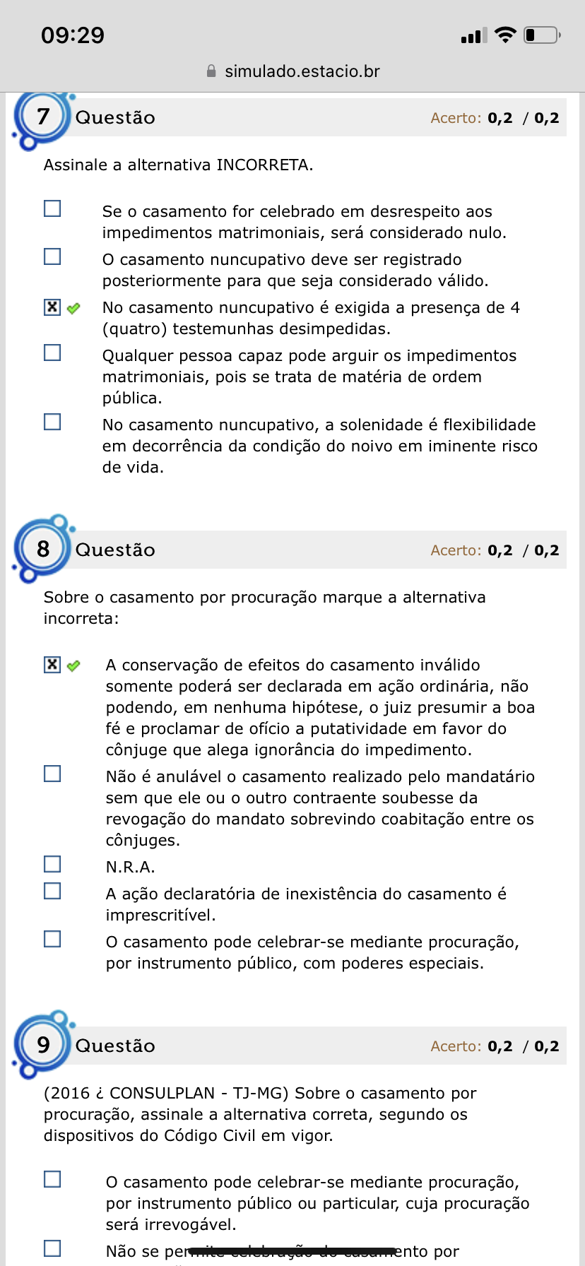 Simulado - Direito Civil VI