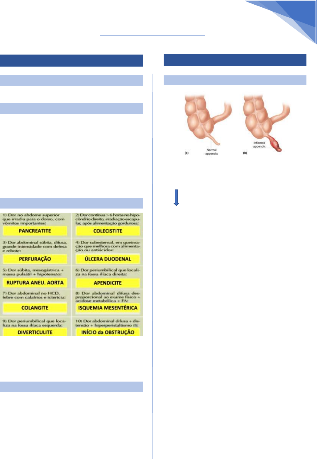 ABDOME AGUDO - Cirurgia Geral I