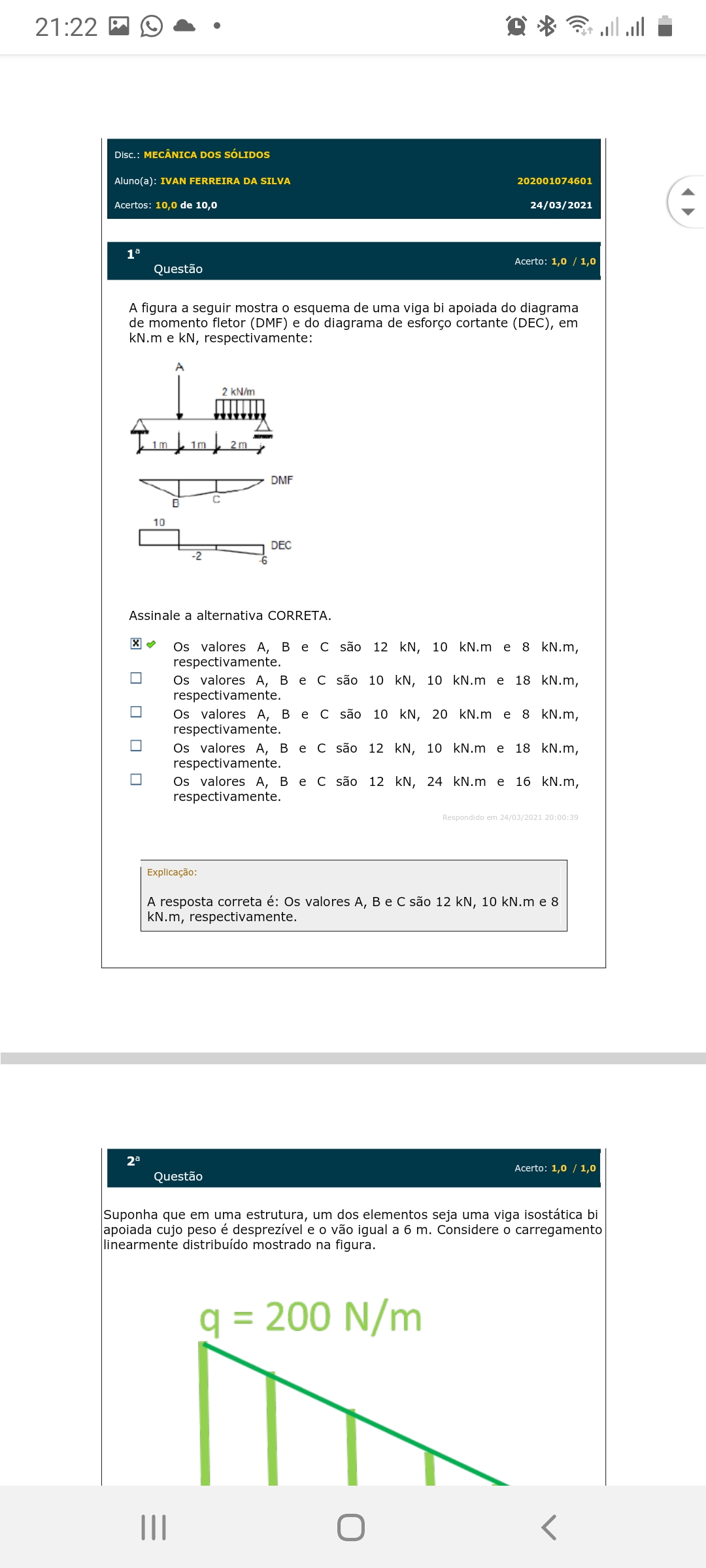 Esquema De Uma Viga Mecânica Dos Solos I 