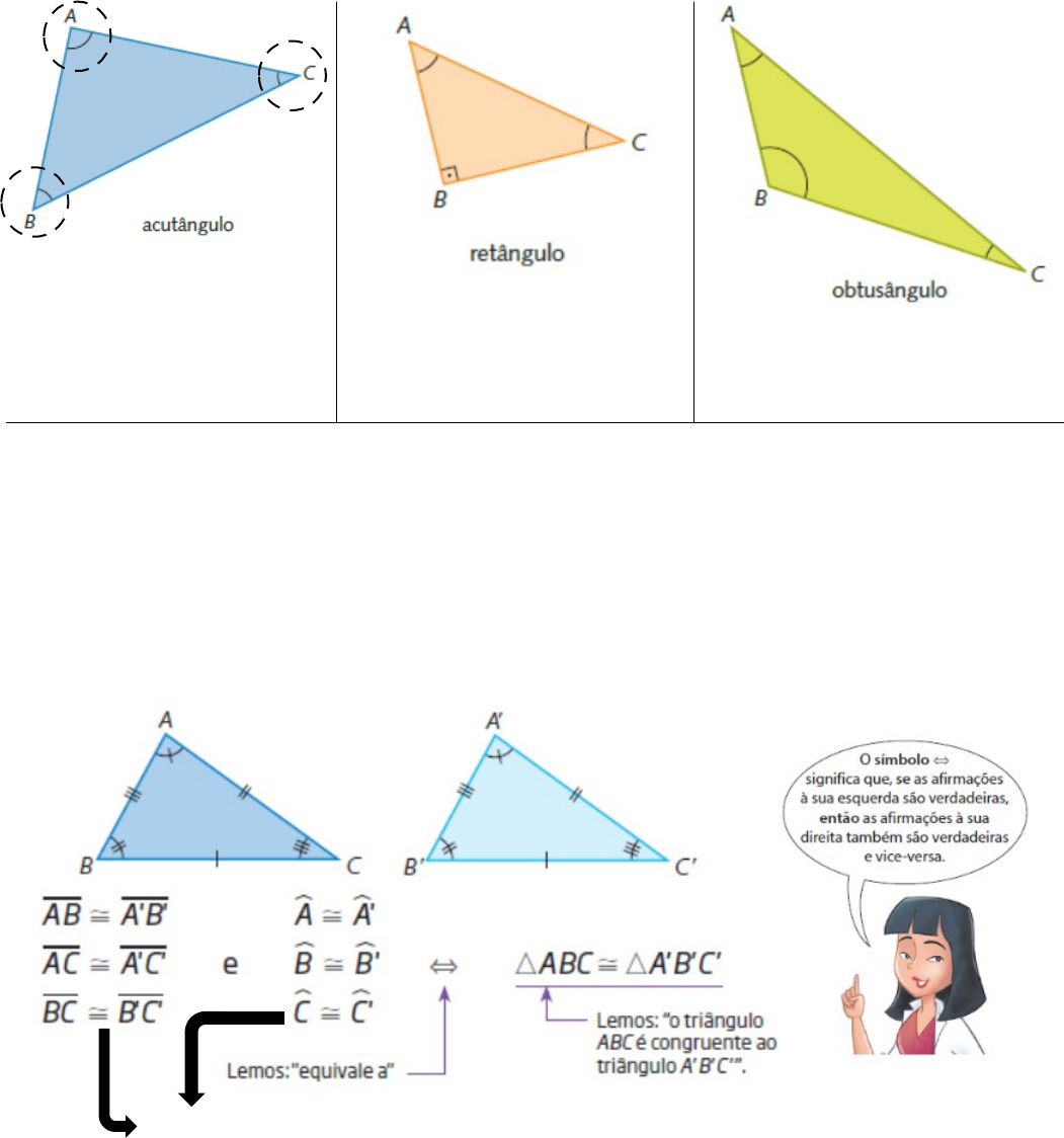 Triangulo retângulo com seu lados identificados