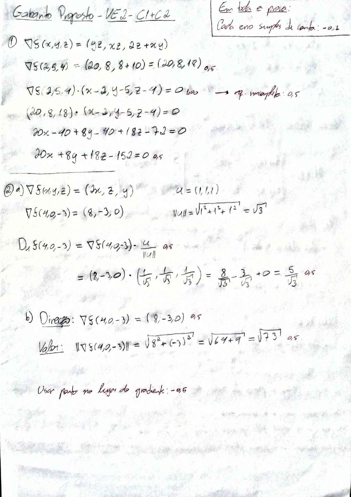 Gabarito P2 Calculo 2b 2019 1 Pedro Roberto Turma C Cálculo Ii