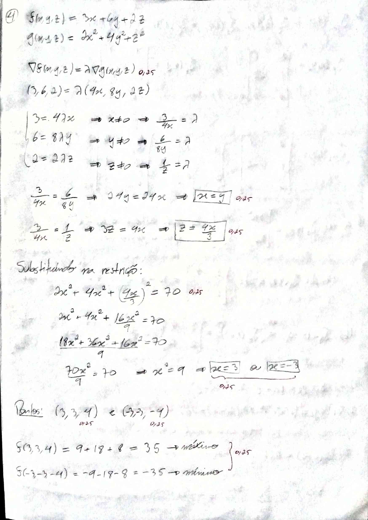 Gabarito P2 Calculo 2b 2019 1 Pedro Roberto Turma C Cálculo Ii