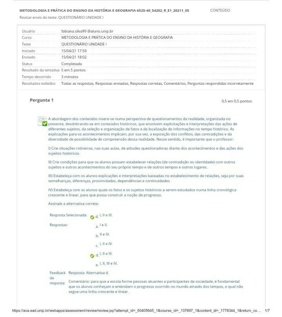 METODOLOGIA E PRÁTICA Do ENSINO Da História E Geografia UNID 01 ...