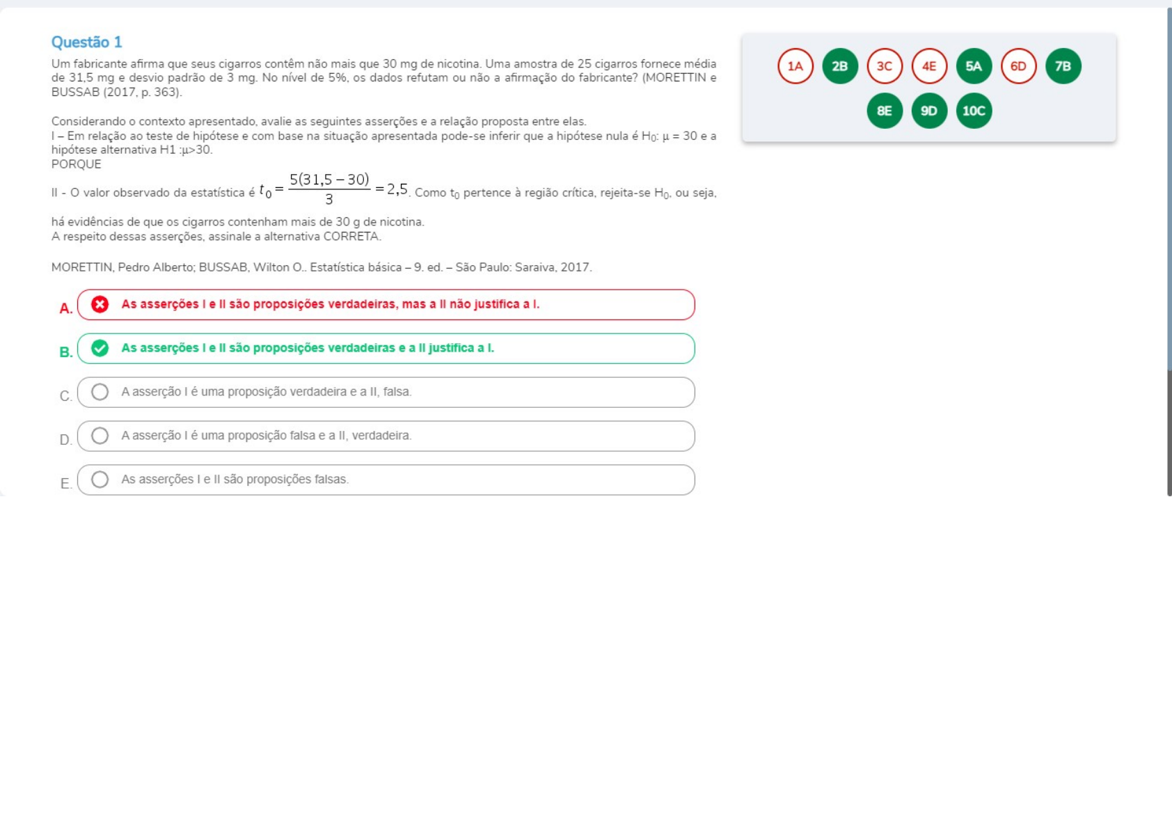 Métodos Quantitativos Avaliação Oficial B2 - Matemática