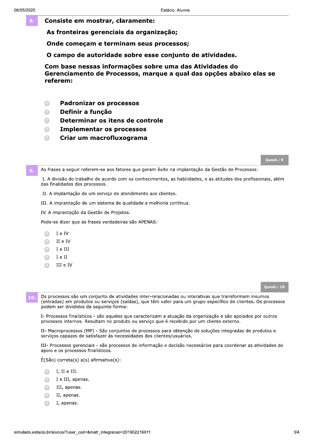 Gestão De Processos - Gestão De Processos