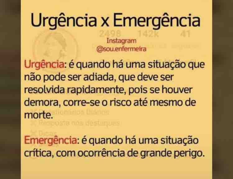 Avaliando socorro e emergência - Socorros e Urgências