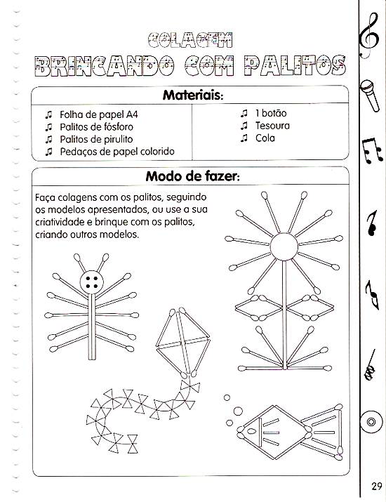 Atividade com palitos de fósforo