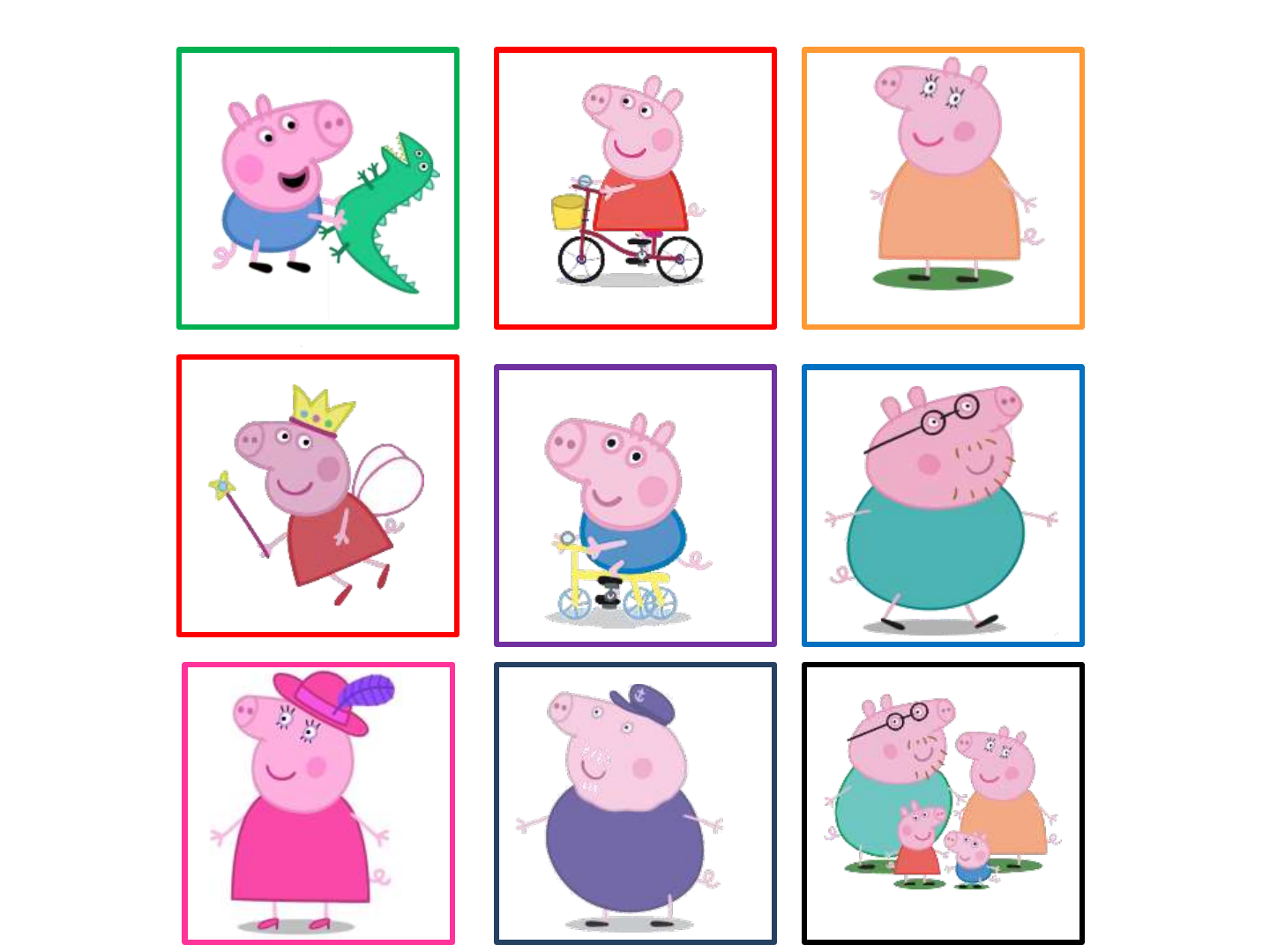 jogo da memória da peppa pig para imprimir - Atividades para a