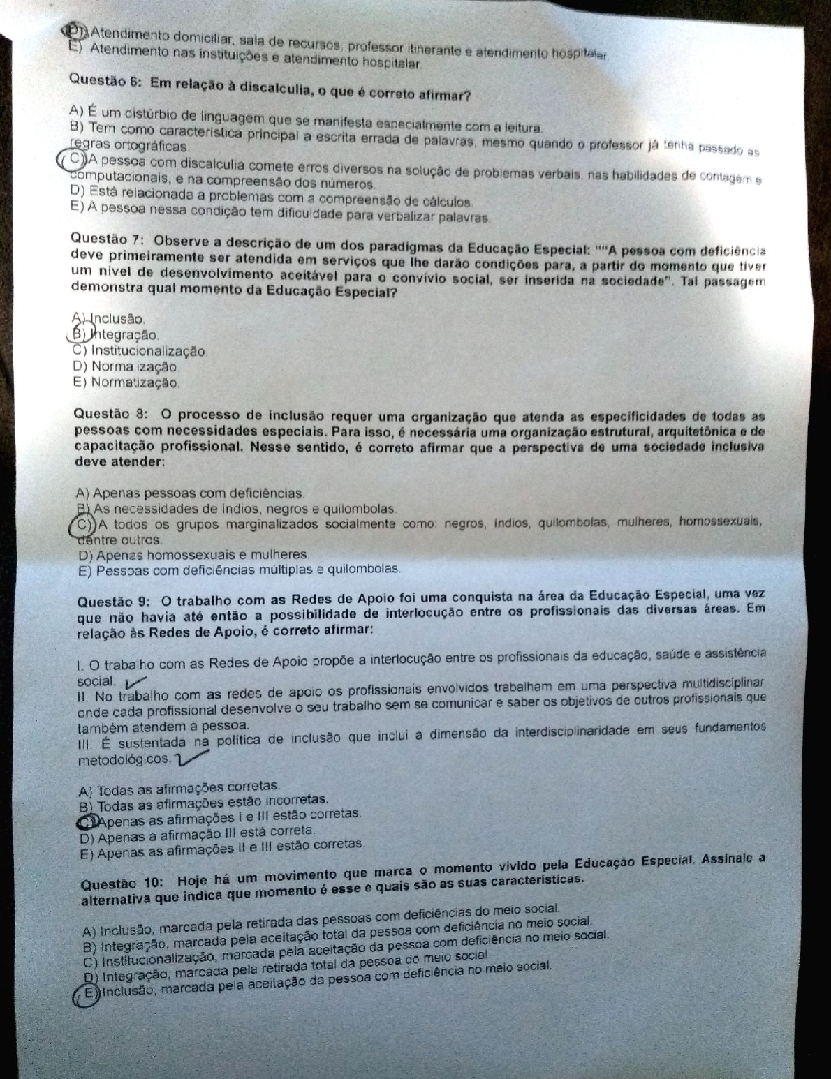 2019 Prova I Educação Inclusiva Educação Inclusiva 2019 Prova I Educação Inclusiva Educação Inclusiva
