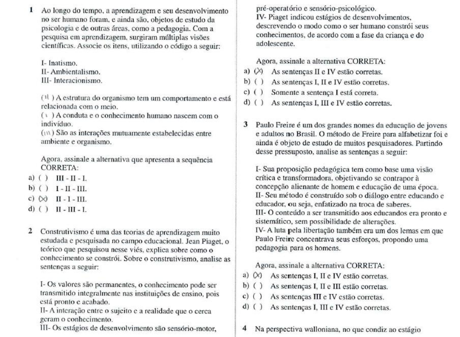 Avaliação II - Psicologia Da Educação E Da Aprendizagem - UNIASSELVI ...