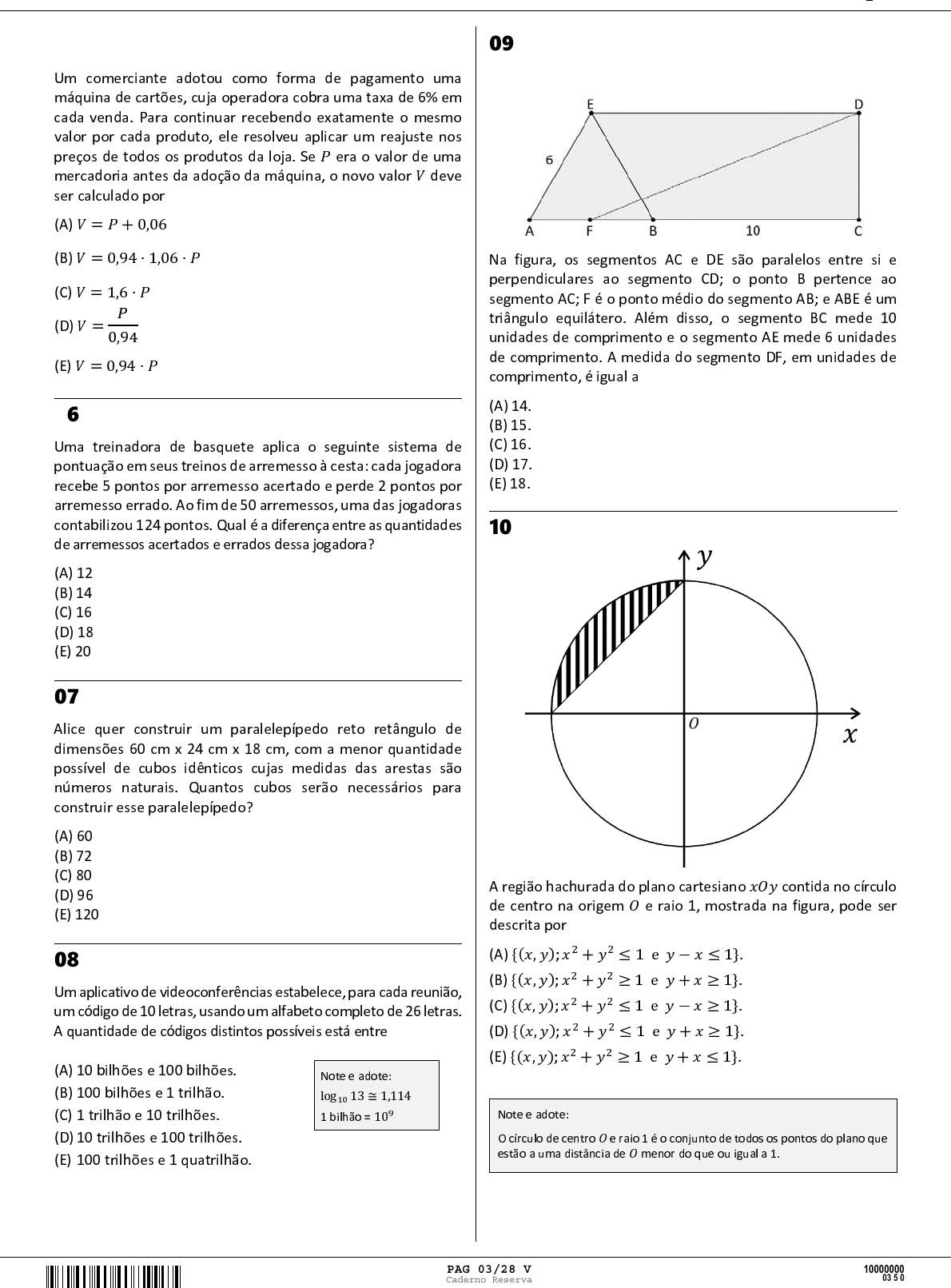 Prova Fuvest 21 Vestibular 6