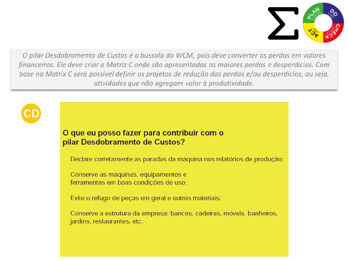 Pilares técnicos e gerenciais do WCM