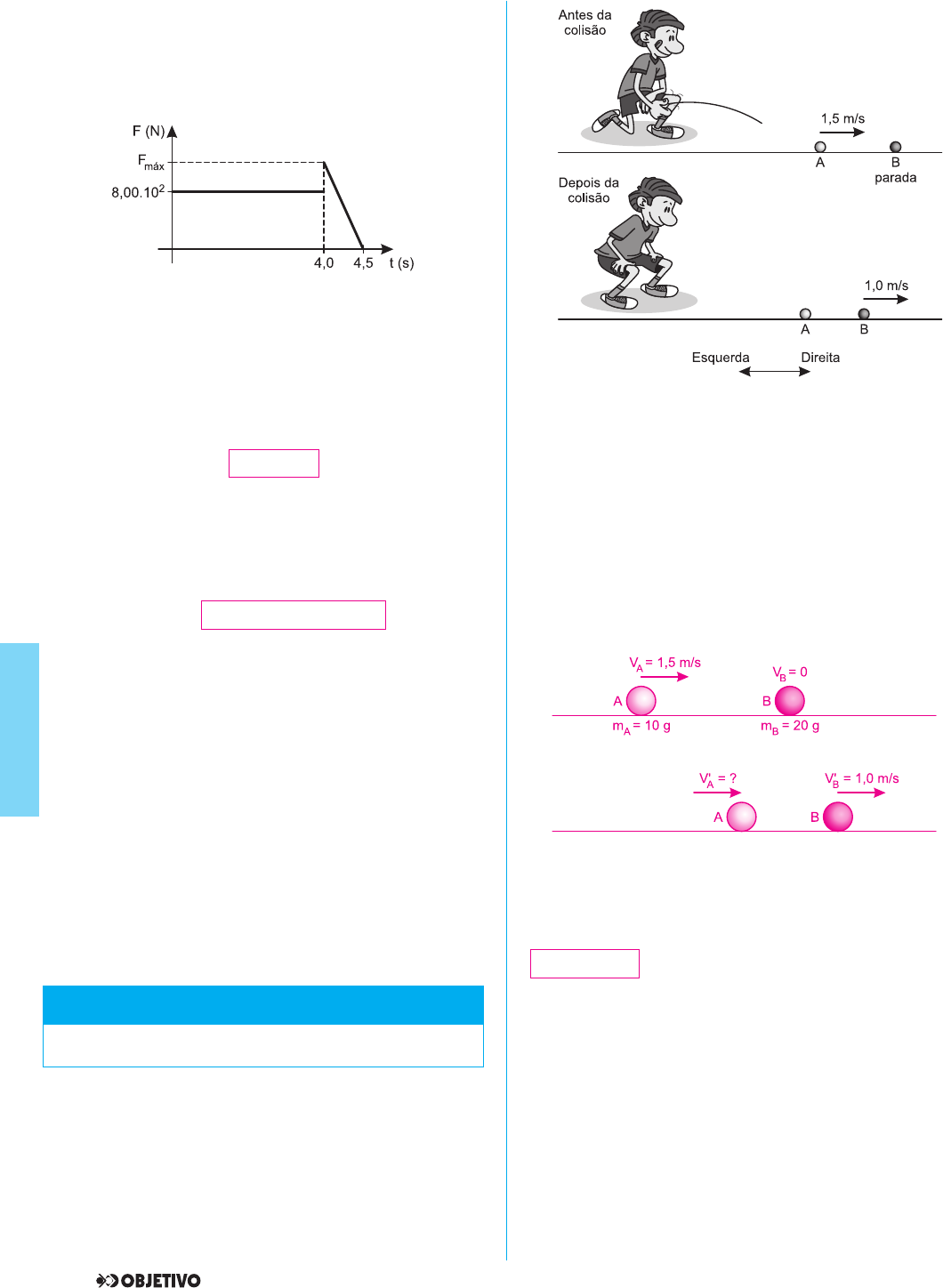 Questão Em um jogo de bolinhas de gude, após uma pontaria perfeita