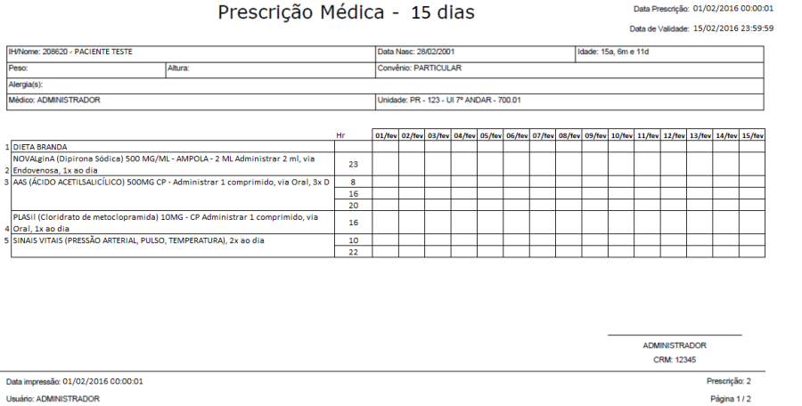 Modelo Prescrição Nutrição Enteral | Pdf | Receita Médica | Nutrição