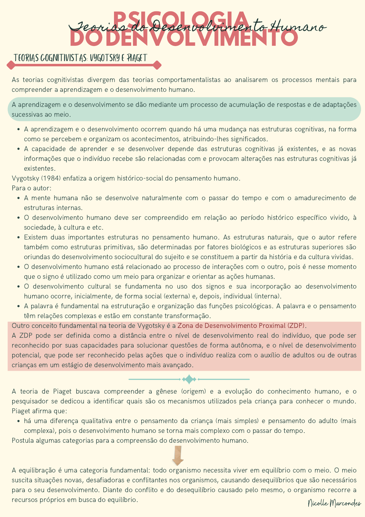 Psicologia do Desenvolvimento Teorias do desenvolvimento Humano