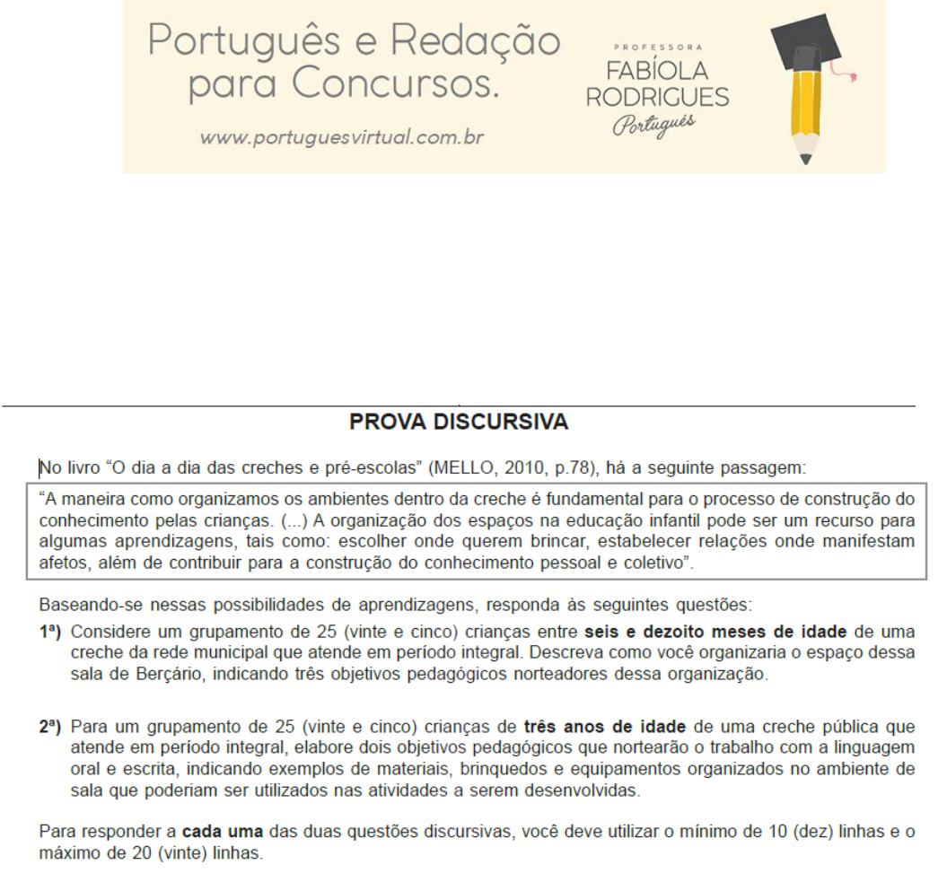 Redações / Discursivas Prontas - Concurso Para Professor De Educação