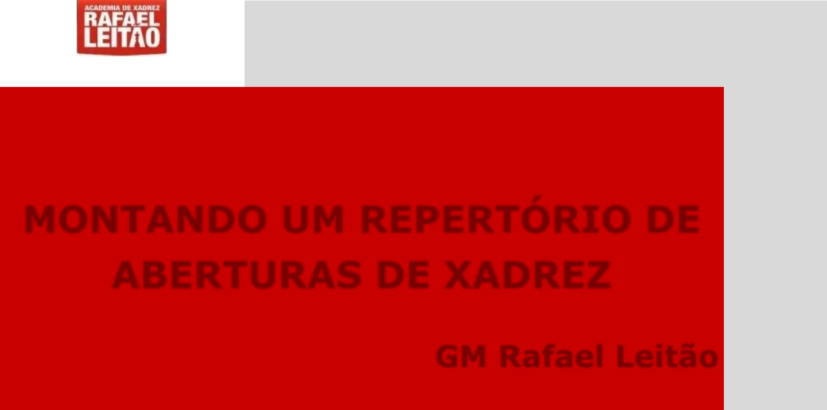 Montando Um Reoertório de Aberturas de Xadrez PDF, PDF, Aberturas (xadrez)