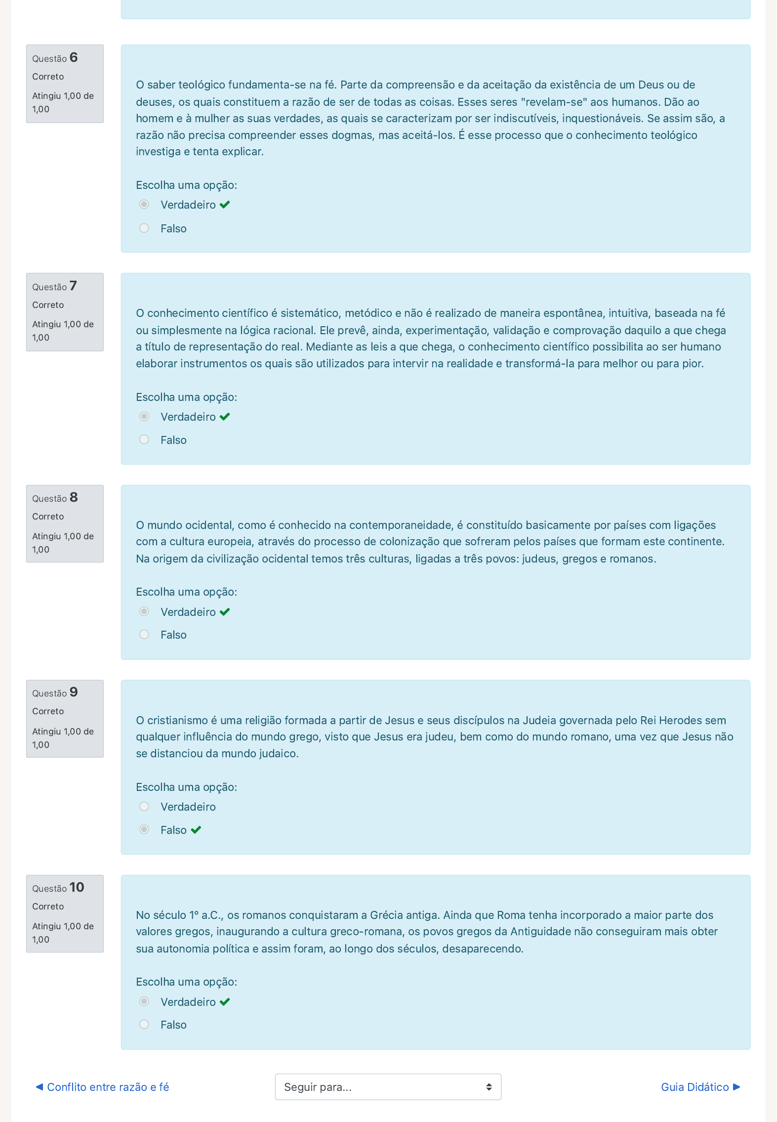 Atividade 4 Questionario Revisao Da Tentativa - Filosofia Geral