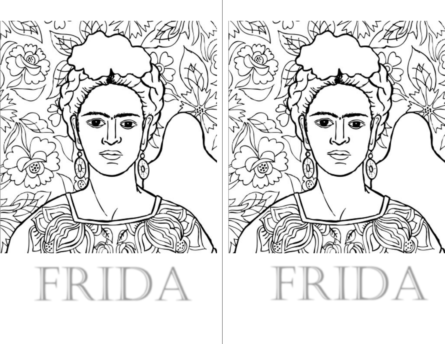 frida kahlo desenho para colorir