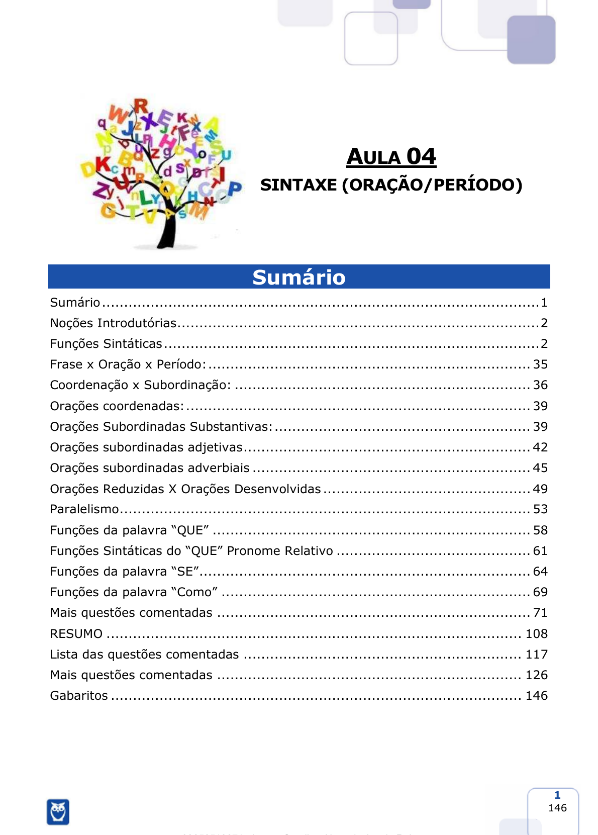 Pronomes Relativos e Suas Funções Sintáticas, PDF