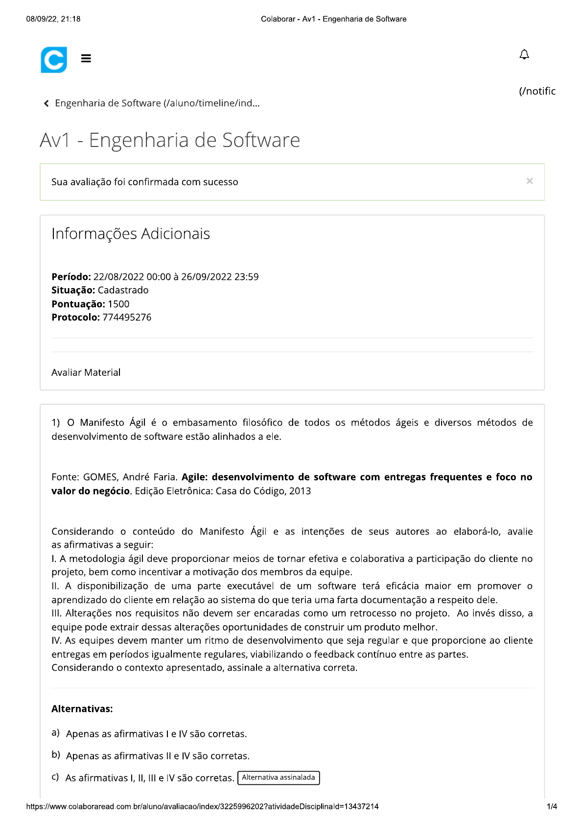 Av Engenharia De Software Engenharia De Software I