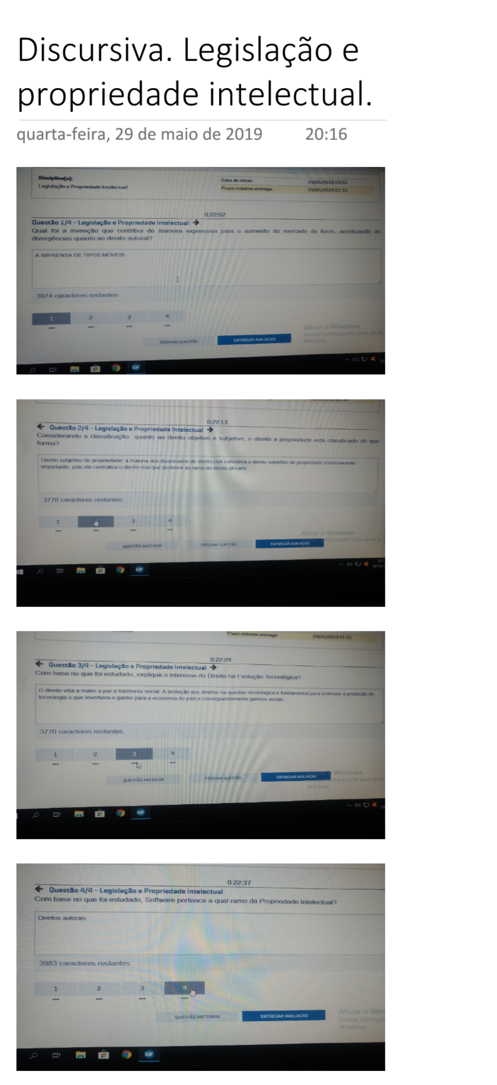 Prova Discursiva Legislação E Propriedade Intelectual - Legislação E ...