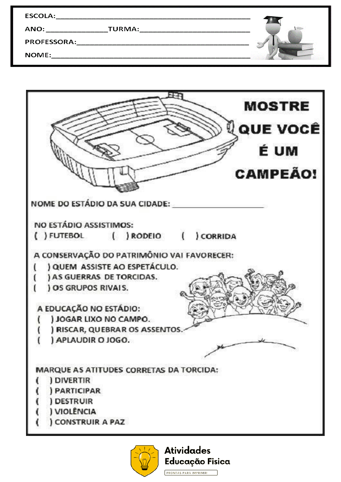 Atividade sobre Jogos Populares - 4º e 5º ano