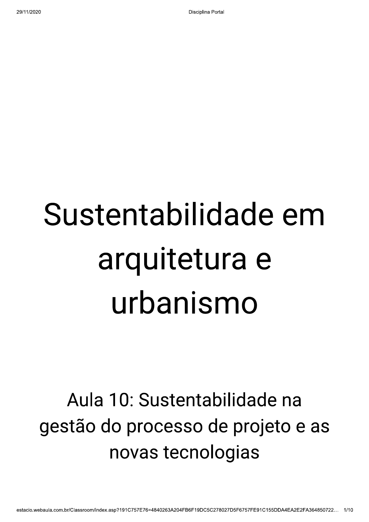 Arquitetura E Urbanismo Aula 10 - Sustentabilidade Na - Arquitetura E ...