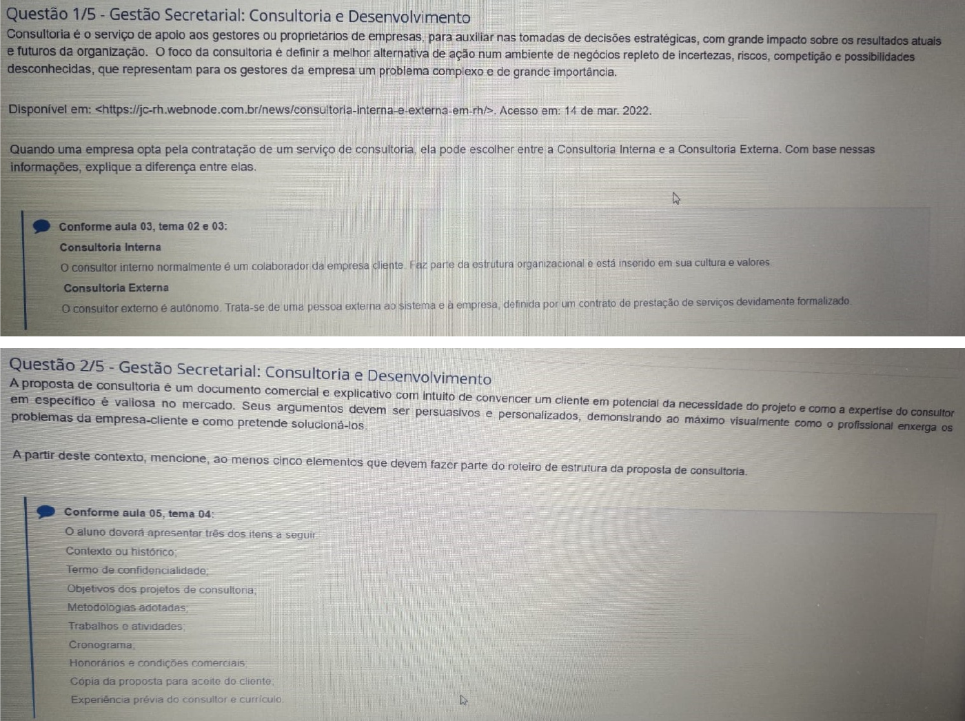 Discursiva Gestão Secretarial - Gestão Secretarial