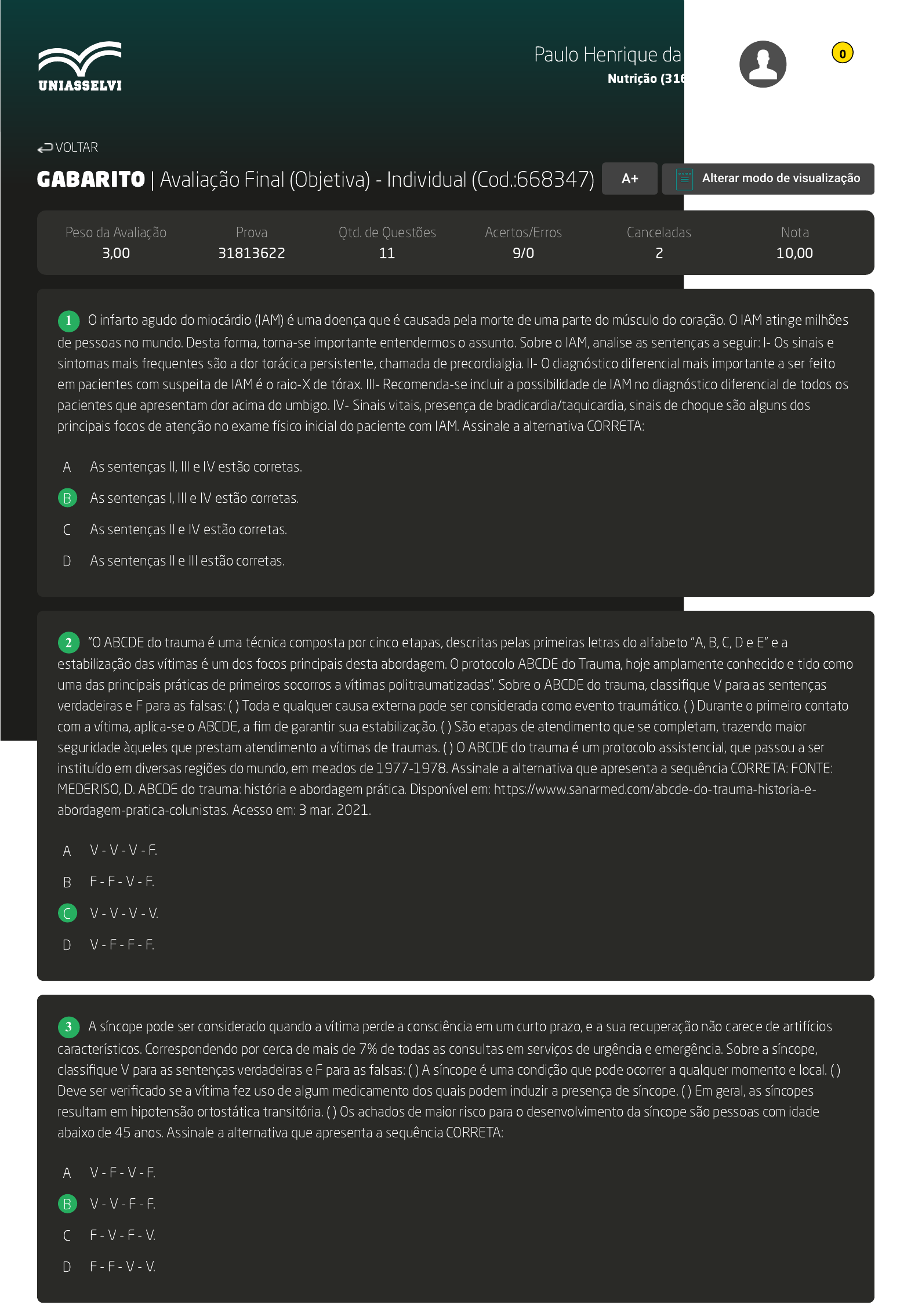 Avaliação Final Objetiva - Primeiros Socorros, PDF, Primeiros socorros