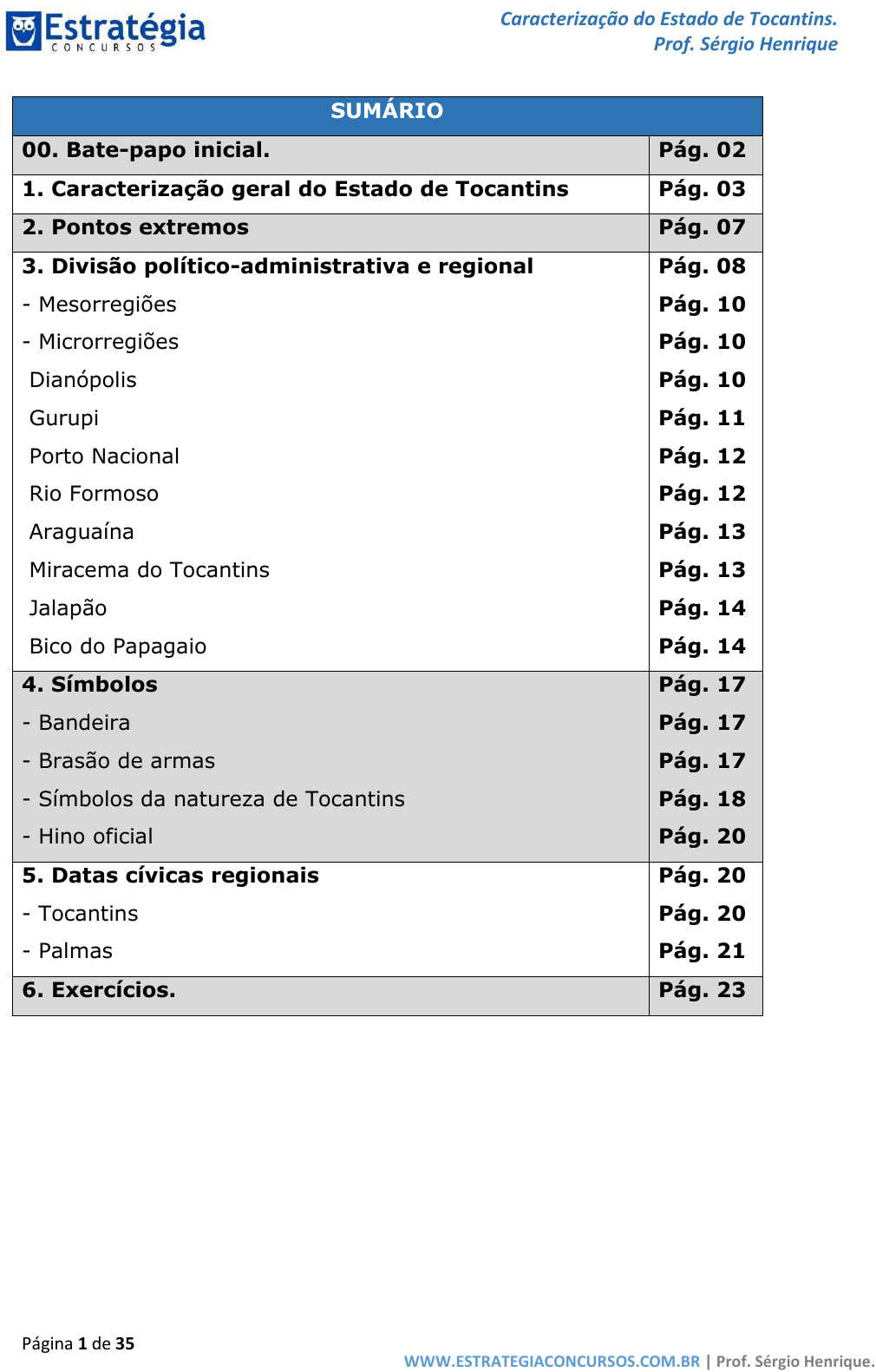 SumÃ¡rio - DiÃ¡rio Oficial - Governo do Estado do Tocantins