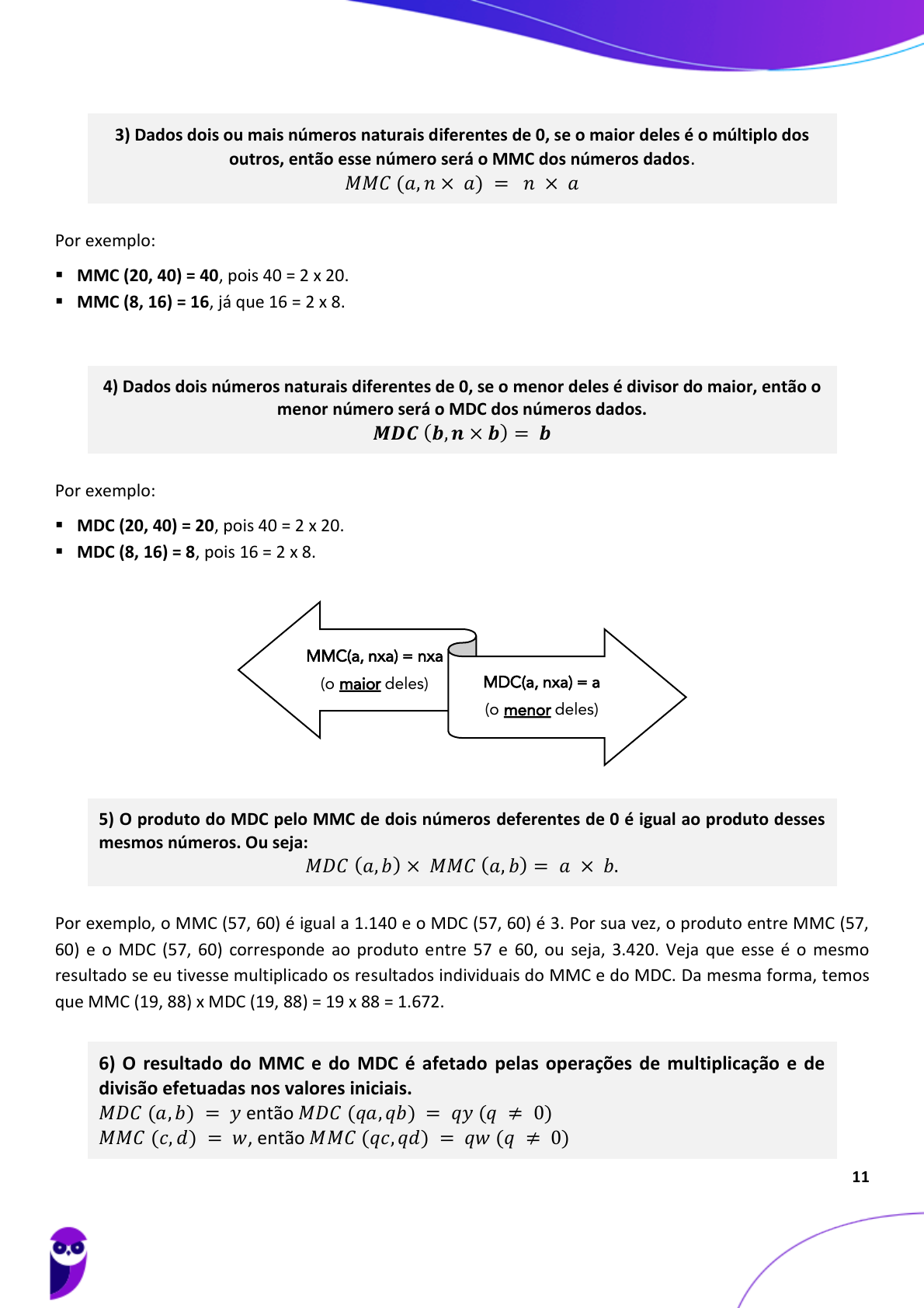 Grátis: 01 MMC e MDC e Divisibilidade - Material Claro e Objetivo em PDF  para Estudo Rápido