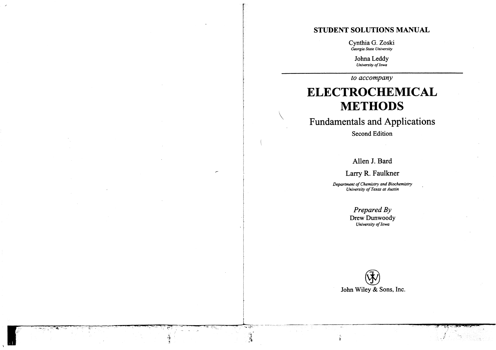 Allen J Bard and Larry R Faulkner and Cynthia G Zoski and Johna Leddy