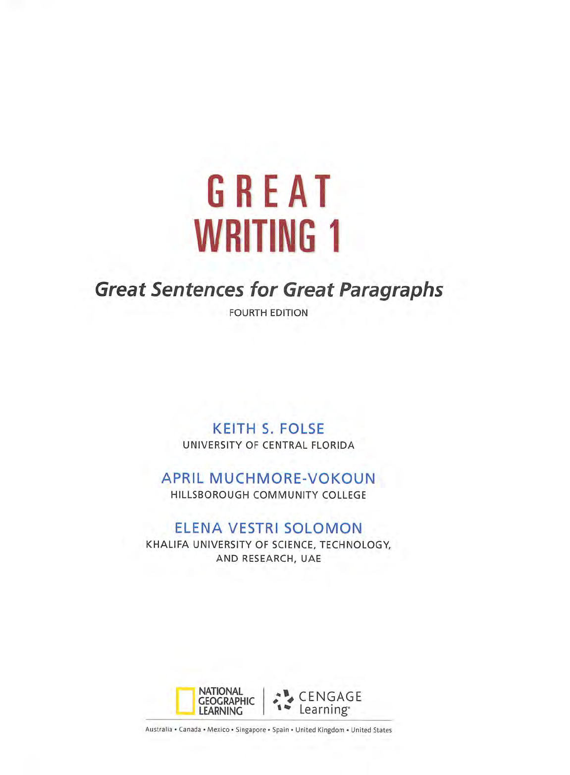 Great Writing 1 Great Sentences For Great Paragraphs (Student Book) By ...