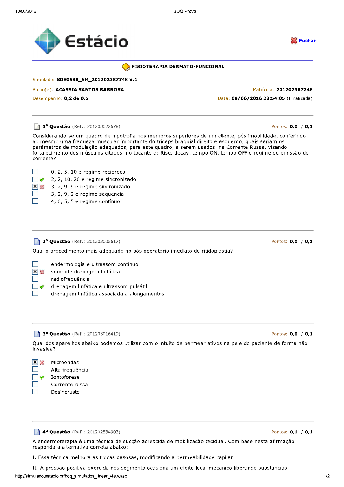 ANAMNESE FIBROSE - Fisioterapia Dermatofuncional