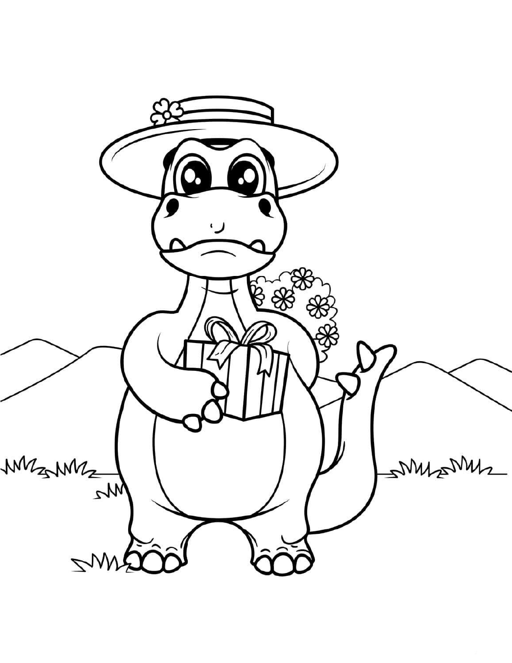 Desenho infantil para colorir - Dinossauro para colorir e imprimir -  Educação Especial